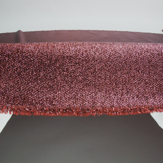 Geode Metallic Wine Red Crackle Luxury Brocade - Image 6 of 6