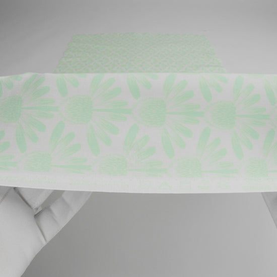 Printed Quilting Cotton by Anna Maria Textiles for Northcott - Mint Coneflower Floral - Indelible Soft Collection