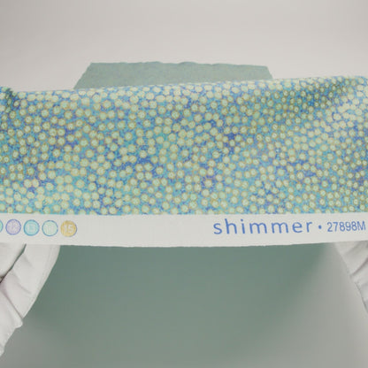 Metallic Printed Quilting Cotton by Northcott - Deep Sea Tiny Dots - Shimmer Collection