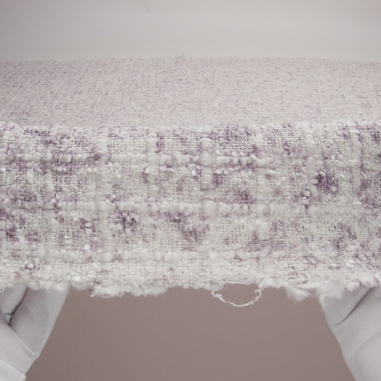 Newcastle White Sand and Lavender Frost Viscose and Acrylic Chenille Tweed