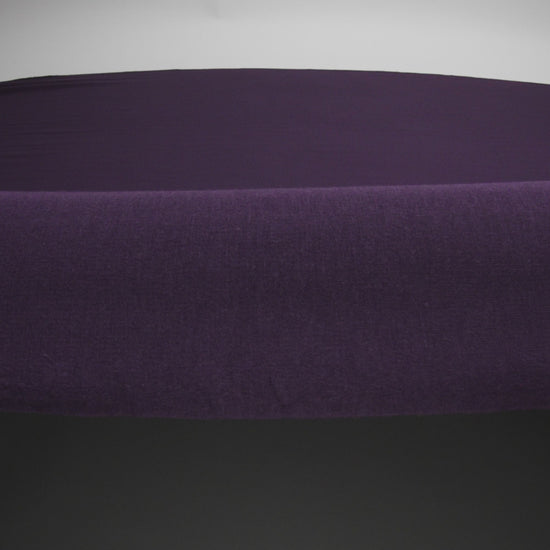 Bamboo and Cotton Stretch Knit Fleece - Plum - Jessamyn Collection - Image 5 of 5