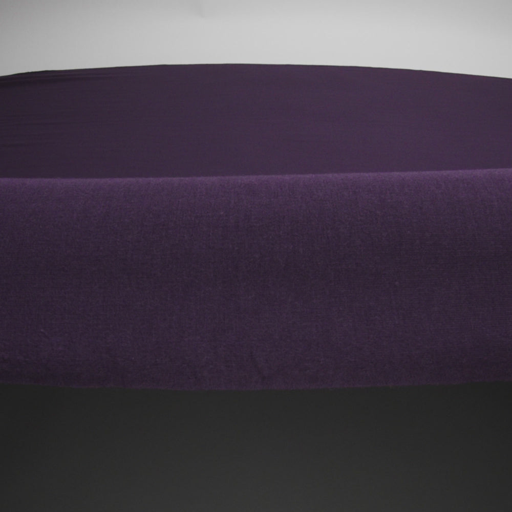 Bamboo and Cotton Stretch Knit Fleece - Plum - Jessamyn Collection - Image 5 of 5