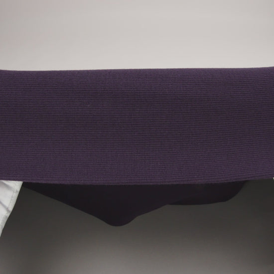 Plum Tubular Cotton Rib Knit