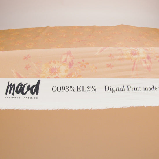 Stretch Cotton Poplin Print - Beige and Yellow Floral - Mood Exclusive Easy Eleanor - Image 6 of 6