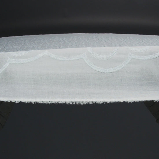 Embroidered Eyelet Cotton Voile - Pale Aqua Big Flowers - Naomi Collection