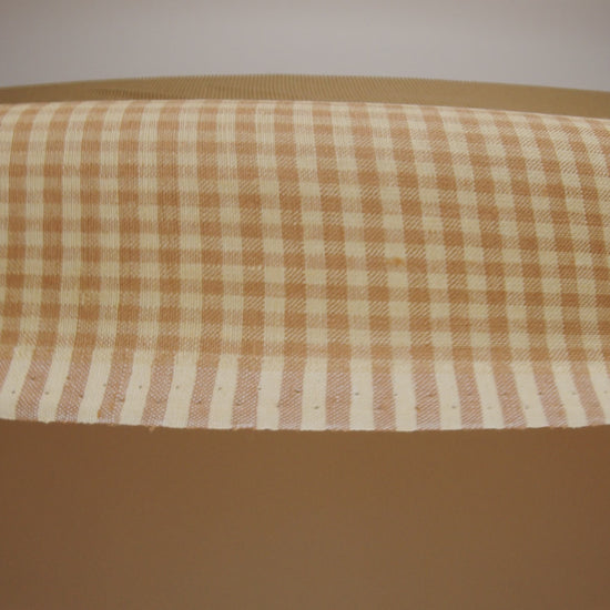Medium Weight Linen Woven - Yellow Ochre and Banana Gingham Check
