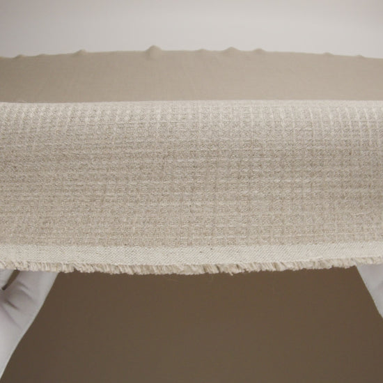 Natural Waffle Woven Linen Dobby
