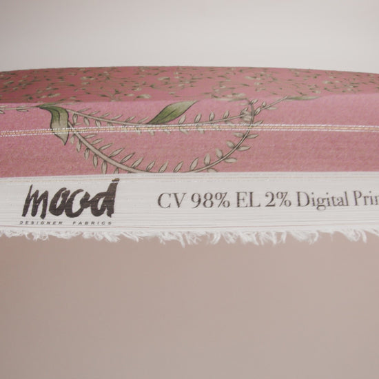 Mood Exclusive Dusty Rose Vines Victorious Metallic Pinstriped Viscose Dobby - Image 5 of 5