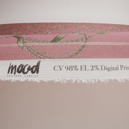 Mood Exclusive Dusty Rose Vines Victorious Metallic Pinstriped Viscose Dobby