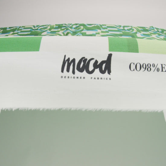 Mood Exclusive Green Game of Haze Stretch Cotton Poplin