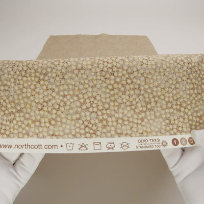 Metallic Printed Quilting Cotton by Northcott - Desert Sand Tiny Dots - Shimmer Collection