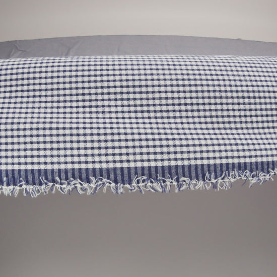 Organic Cotton Seersucker - Navy Gingham - Olinda Collection
