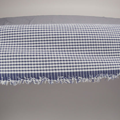 Organic Cotton Seersucker - Navy Gingham - Olinda Collection