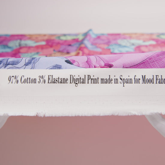 Stretch Cotton Sateen - Rainbow Roman Busts - Saccharine Statuary Print - Mood Exclusive Sugar Collection