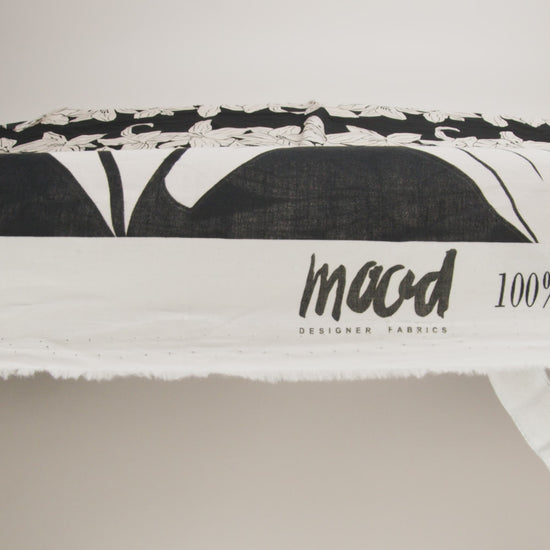 Cotton Voile - Black Floral - Central Park Spring Print - Mood Exclusive Metro Collection