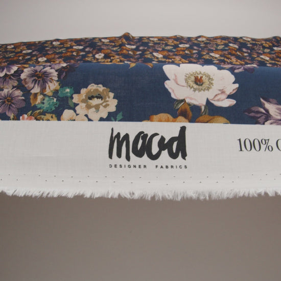 Cotton Voile - Navy and Orange Floral - Floral Dreams Print - Mood Exclusive St. Tropez Collection - Image 5 of 5