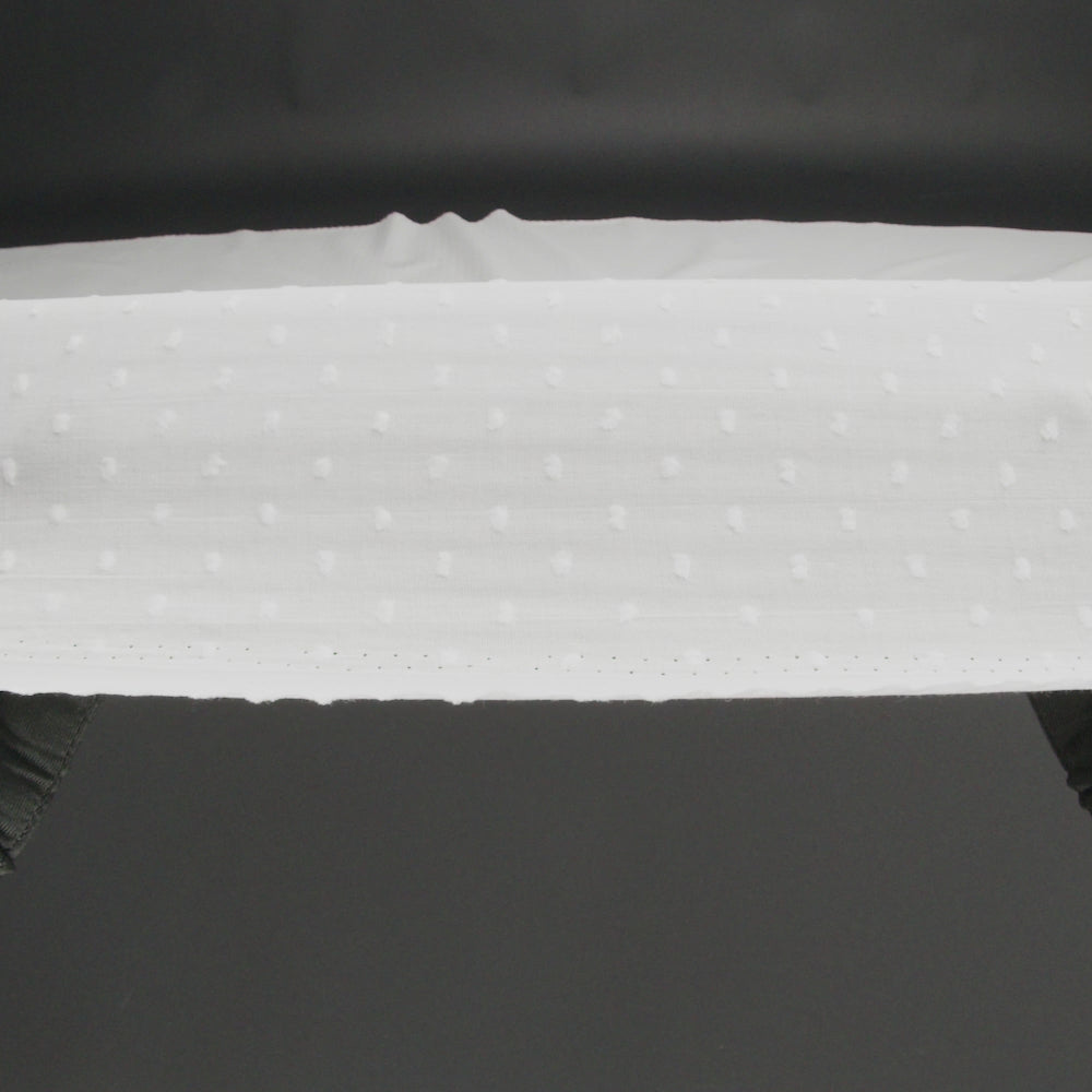 Famous Australian Designer Cloud Dancer Cotton Swiss Dot - Image 5 of 5