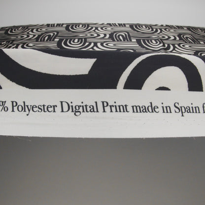 Polyester Satin - Black and Pale Beige Abstract Lines and Loops - Mood Exclusive Architect’s Easel Print