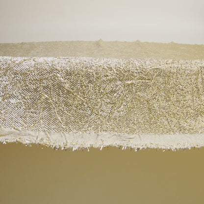 Astrolabe Metallic Gold and Silver Crinkled Luxury Brocade with White Backing