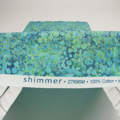 Metallic Printed Quilting Cotton by Northcott - Lagoon River Rocks - Shimmer Collection