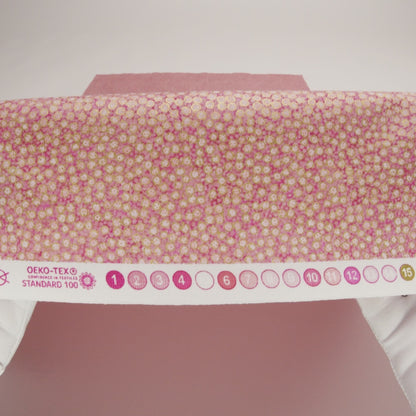 Metallic Printed Quilting Cotton by Northcott - Bubble Gum Tiny Dots - Shimmer Collection
