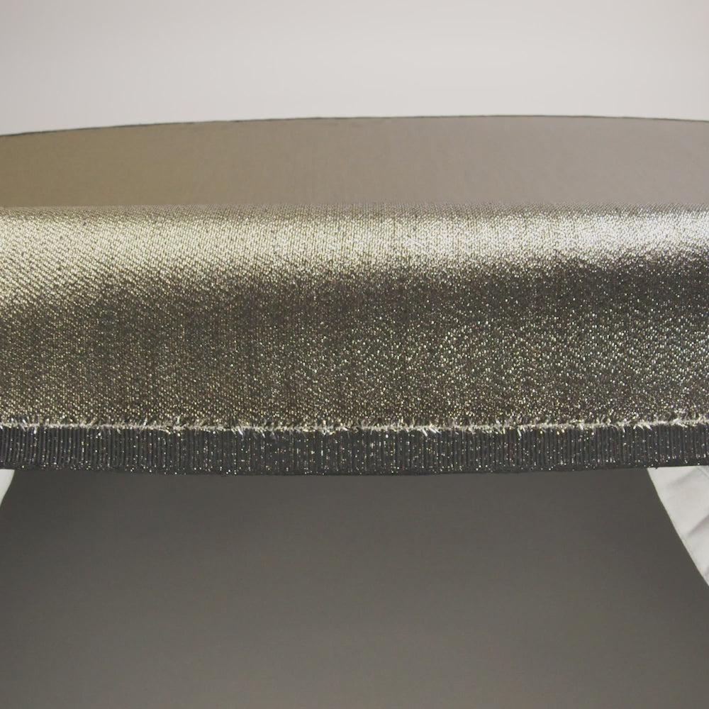 Polyester Lame - Metallic Pale Gold on Black - Ellery Collection - Image 5 of 5