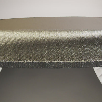 Polyester Lame - Metallic Pale Gold on Black - Ellery Collection