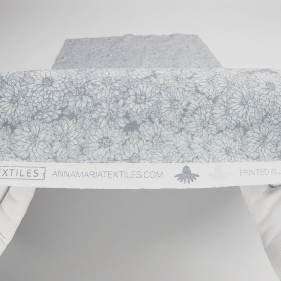 Printed Quilting Cotton by Anna Maria Textiles for Northcott - Stone Mums Floral - Indelible Soft Collection