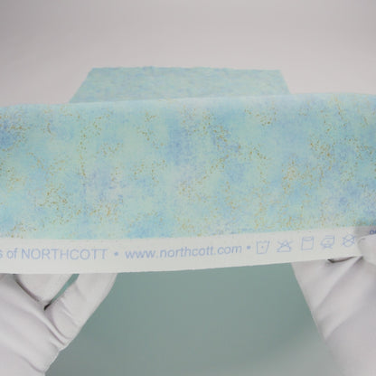 Metallic Printed Quilting Cotton by Northcott - Deep Sea Speckle - Shimmer Collection