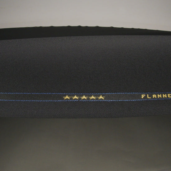 Brushed Virgin Wool Twill Made in Italy - Black