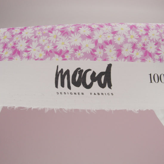 Cotton Poplin - Pink and White Floral - Sunday in the Park Print - Mood Exclusive Secret Garden Collection