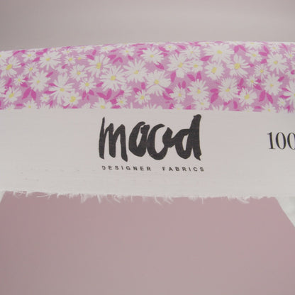Cotton Poplin - Pink and White Floral - Sunday in the Park Print - Mood Exclusive Secret Garden Collection