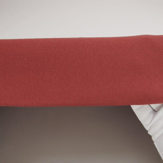 Cotton Tubular 1x1 Rib Knit - Red Ochre