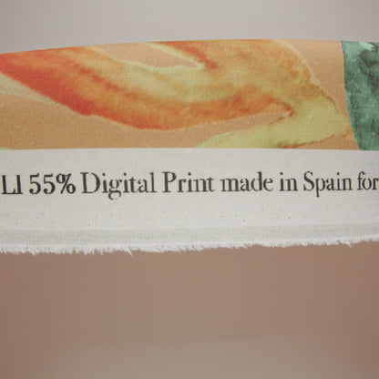 Linen and Rayon Woven - Yellow Ochre, Pink and Purple Watercolor Florals - Mood Exclusive Watercolor Whimsy Print