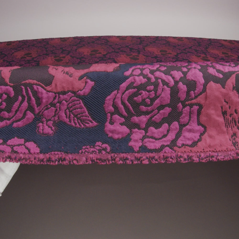Floral and Skull Brocade - Navy, Red and Magenta - Mood Exclusive - Image 6 of 7