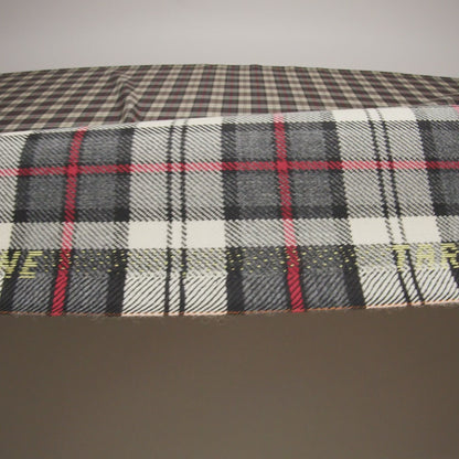 Virgin Wool Twill Made in Italy - Cream, Charcoal and Red Plaid