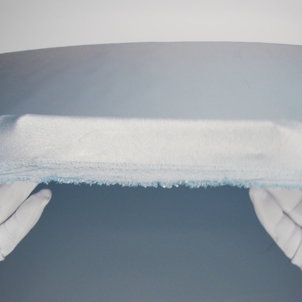 Ultra-Smooth Polyester Georgette with Foiling - Blue and Silver - Valeria Collection - Image 6 of 7