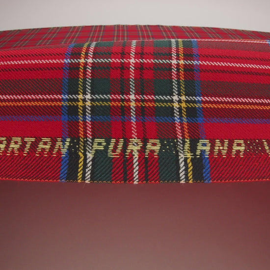 Virgin Wool Twill Made in Italy - Red, Blue and Green Classic Holiday Plaid