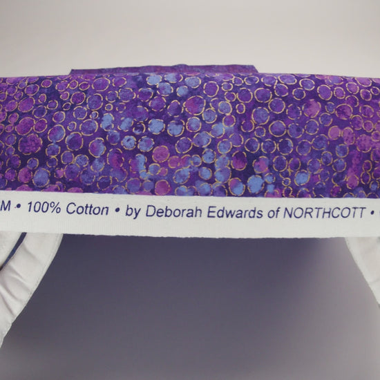 Metallic Printed Quilting Cotton by Northcott - Pansy River Rocks - Shimmer Collection