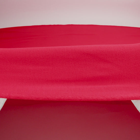 Fleece-Backed Stretch Cotton Knit - Red - Cecil Collection