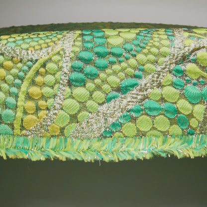 Metallic Gold and Lime Green Organic Flow Luxury Brocade