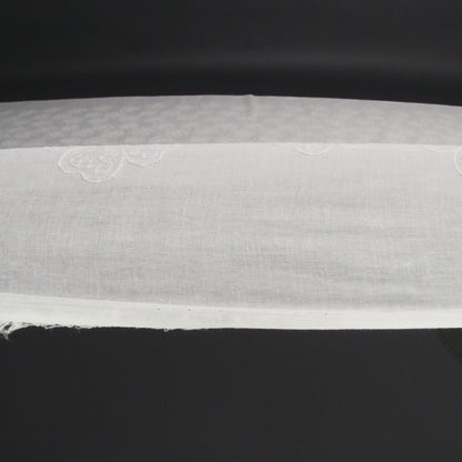 Embroidered Eyelet Cotton Voile - White Big Tossed Flowers - Naomi Collection