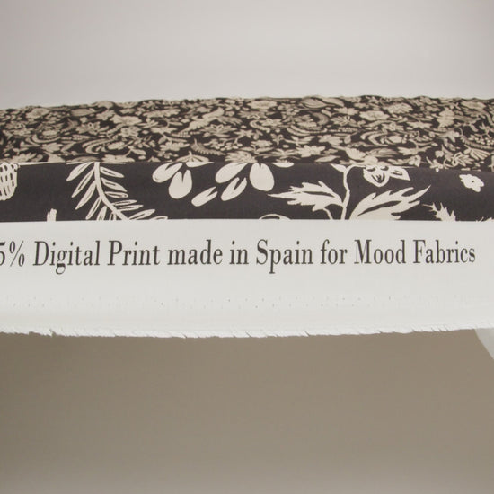 Mood Exclusive Black Pheonix Flowers Sustainable Viscose and Polyester Twill - Image 6 of 6