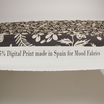 Mood Exclusive Black Pheonix Flowers Sustainable Viscose and Polyester Twill