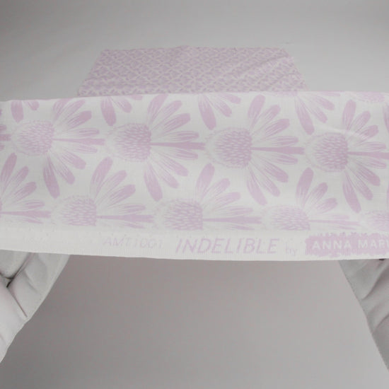 Printed Quilting Cotton by Anna Maria Textiles for Northcott - Lilac Coneflower Floral - Indelible Soft Collection