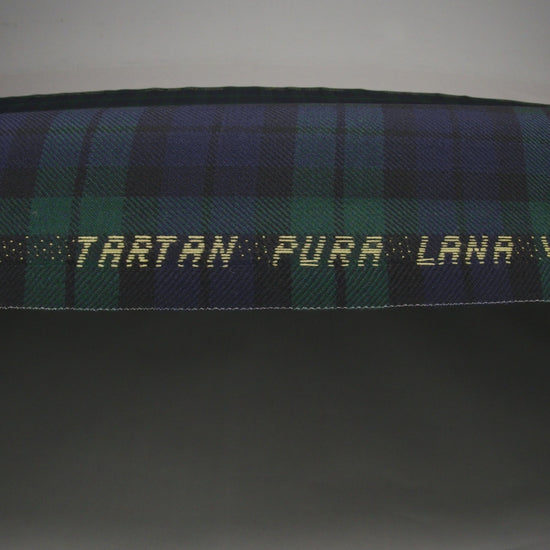Virgin Wool Twill Made in Italy - Blue and Green Black Watch Plaid