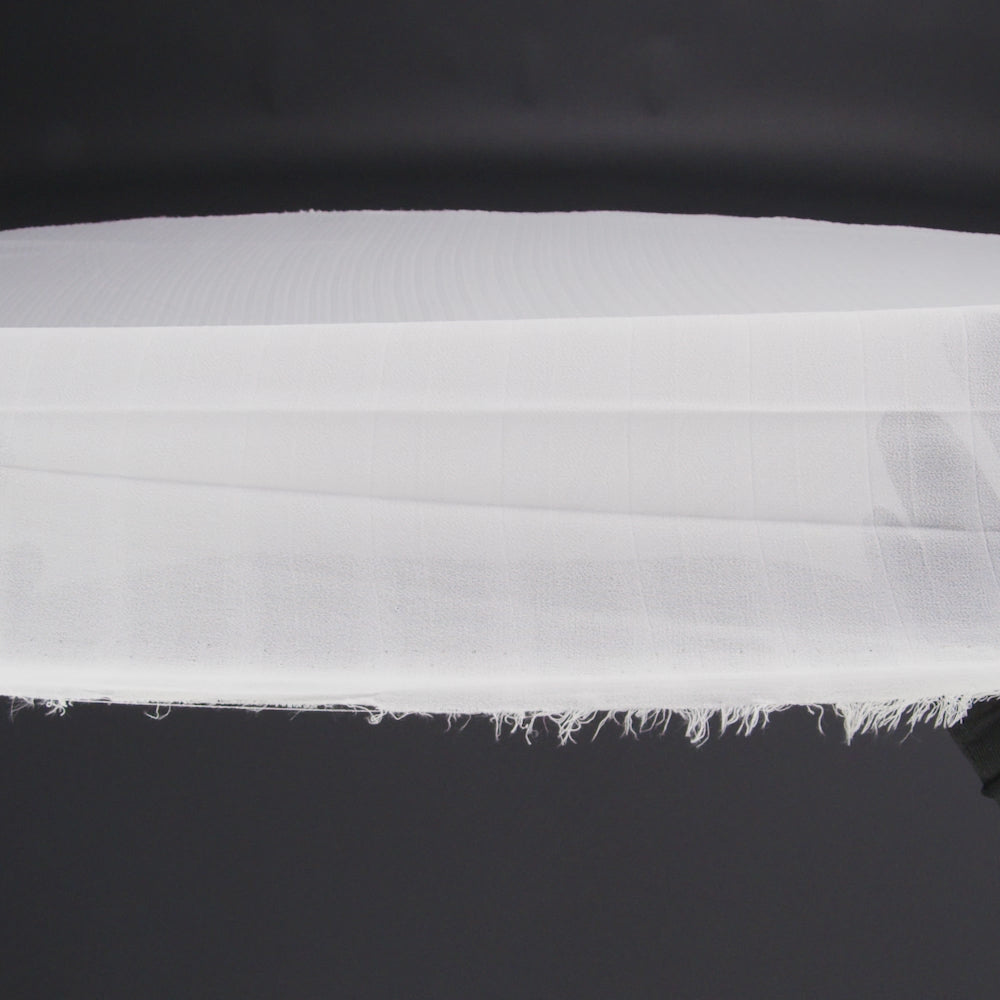 Accordion Pleated Chiffon - White - Etereo Collection