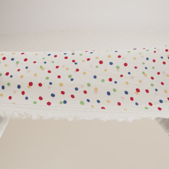 Sustainable Viscose Crepe Print - Rainbow Painterly Confetti Dots - Designer Deadstock - Image 6 of 6