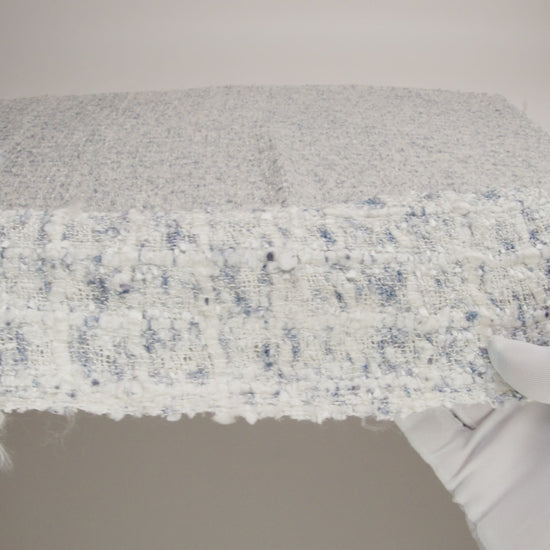 Newcastle Blue and Frost Mint Viscose and Acrylic Chenille Tweed - Image 6 of 7