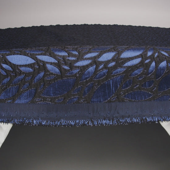 Blue and Black Luxury Abstract Metallic Brocade - Image 5 of 5